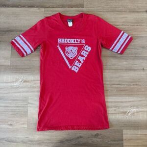 Y2K MTV Store Red Brooklyn Bears Red Jersey Shirt Sz Medium 2007 Official Merch